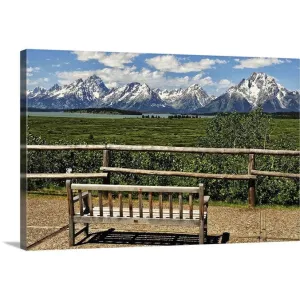 "Bench in Park" Canvas Wall Art