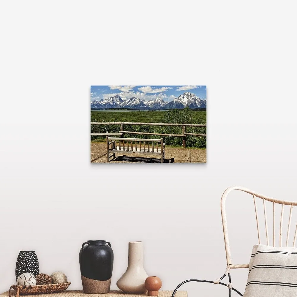 "Bench in Park" Canvas Wall Art