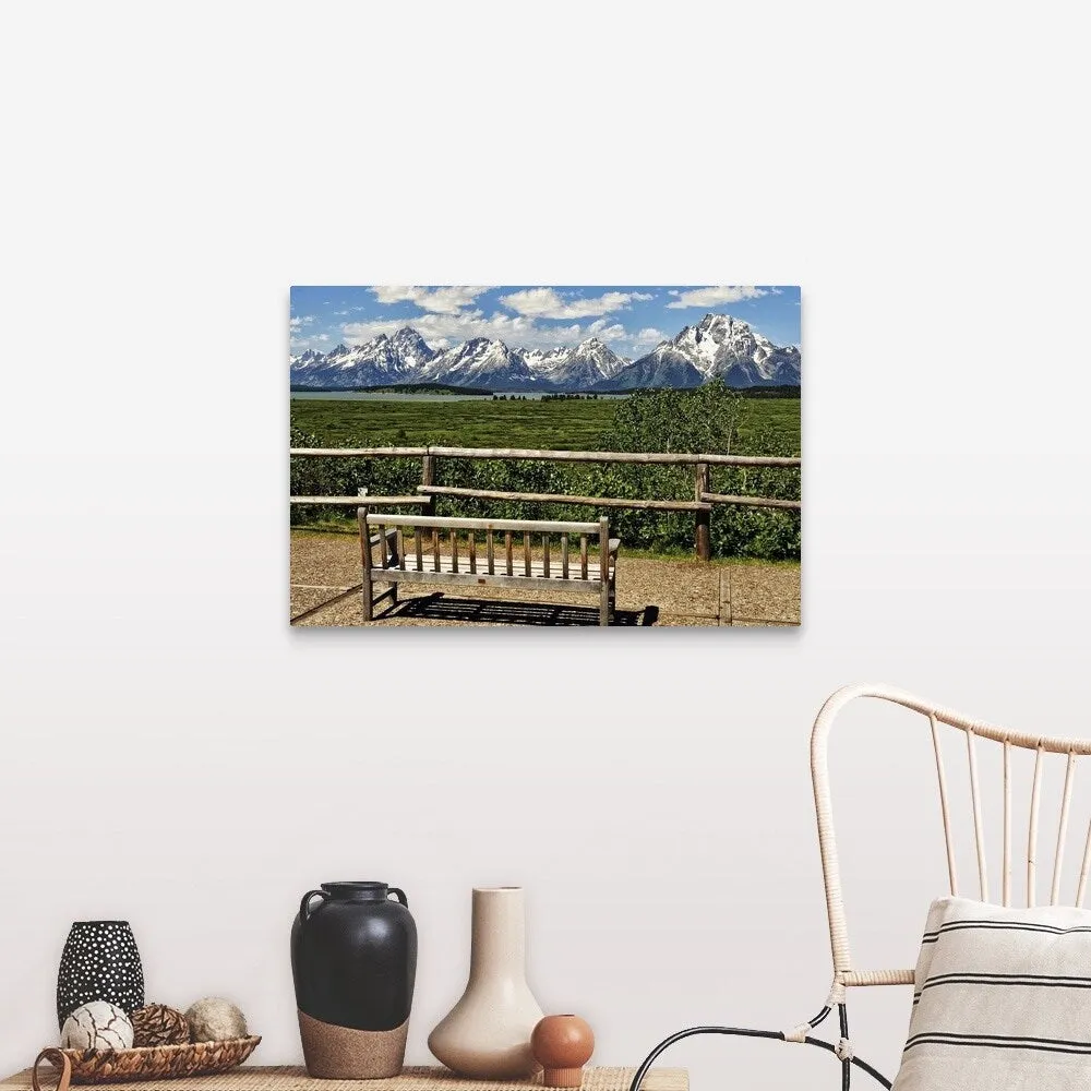 "Bench in Park" Canvas Wall Art