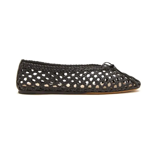 Regency Slippers Woven Leather - Black