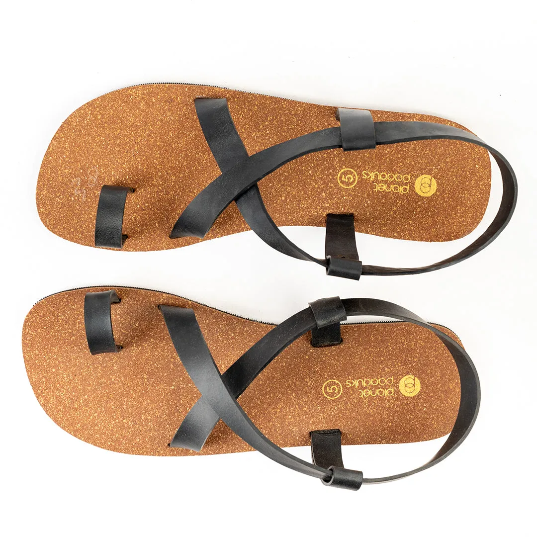 Sko Slingback Cork Brown Sandals Women