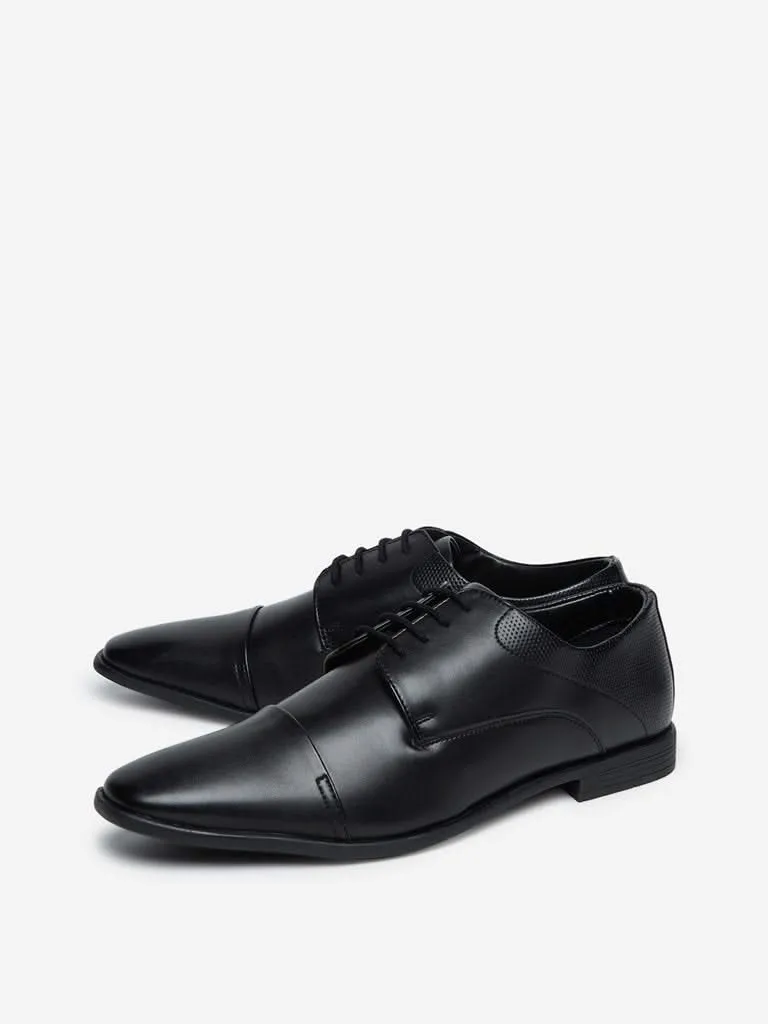 SOLEPLAY Black Lace-Up Derby Shoes