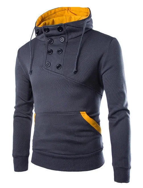 Stylish and Comfortable Men's Spring Hoodie | Polyester & Viscose Blend