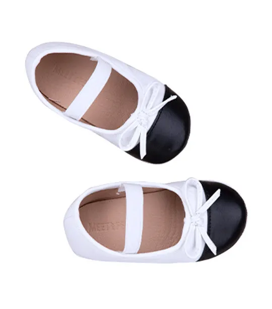 Tai Marry Janes for Toddlers and Kids - White and Black