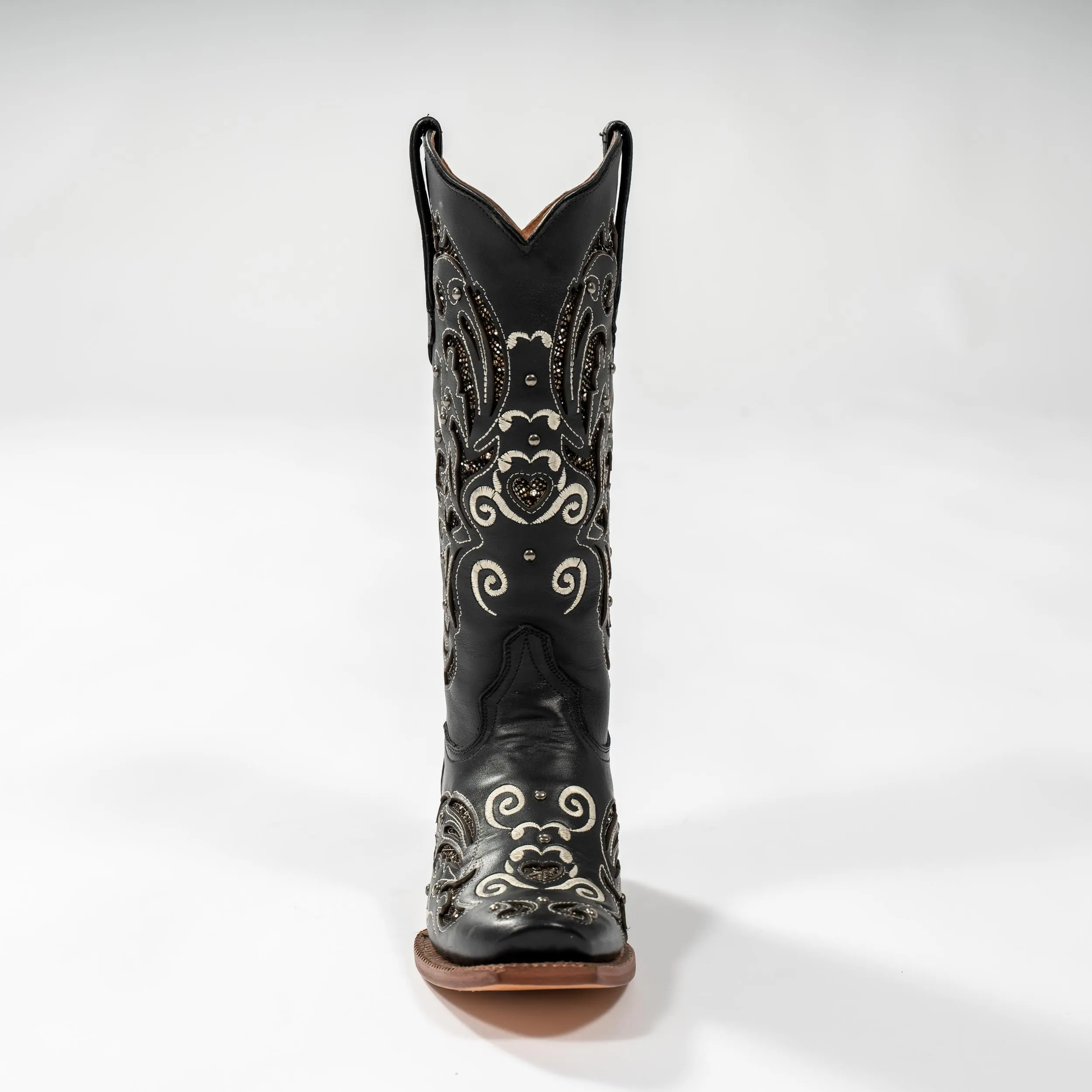 Tanner Mark Boot Venice Black - Midnight Black with Silver Shimmer Inlay