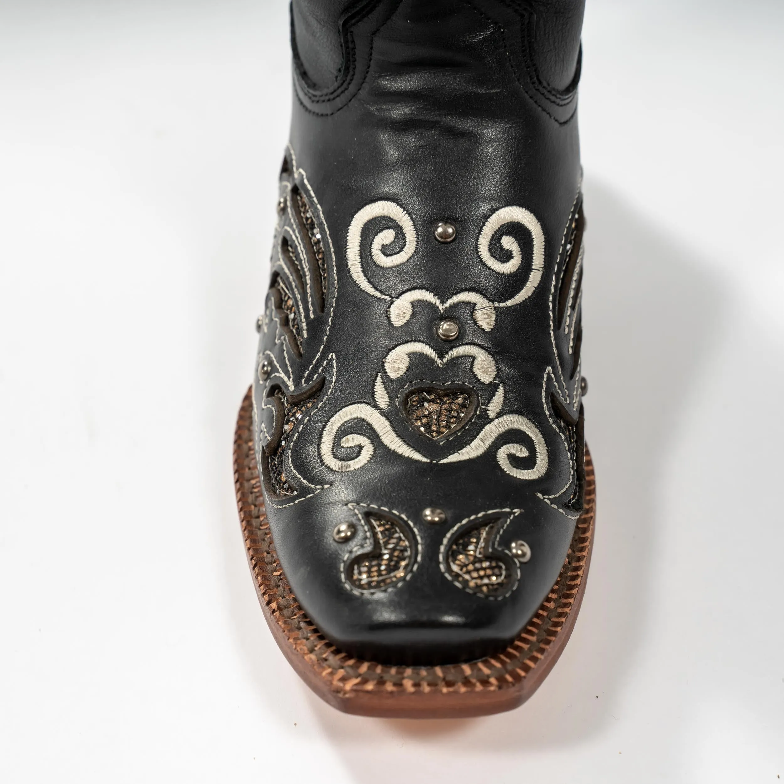 Tanner Mark Boot Venice Black - Midnight Black with Silver Shimmer Inlay