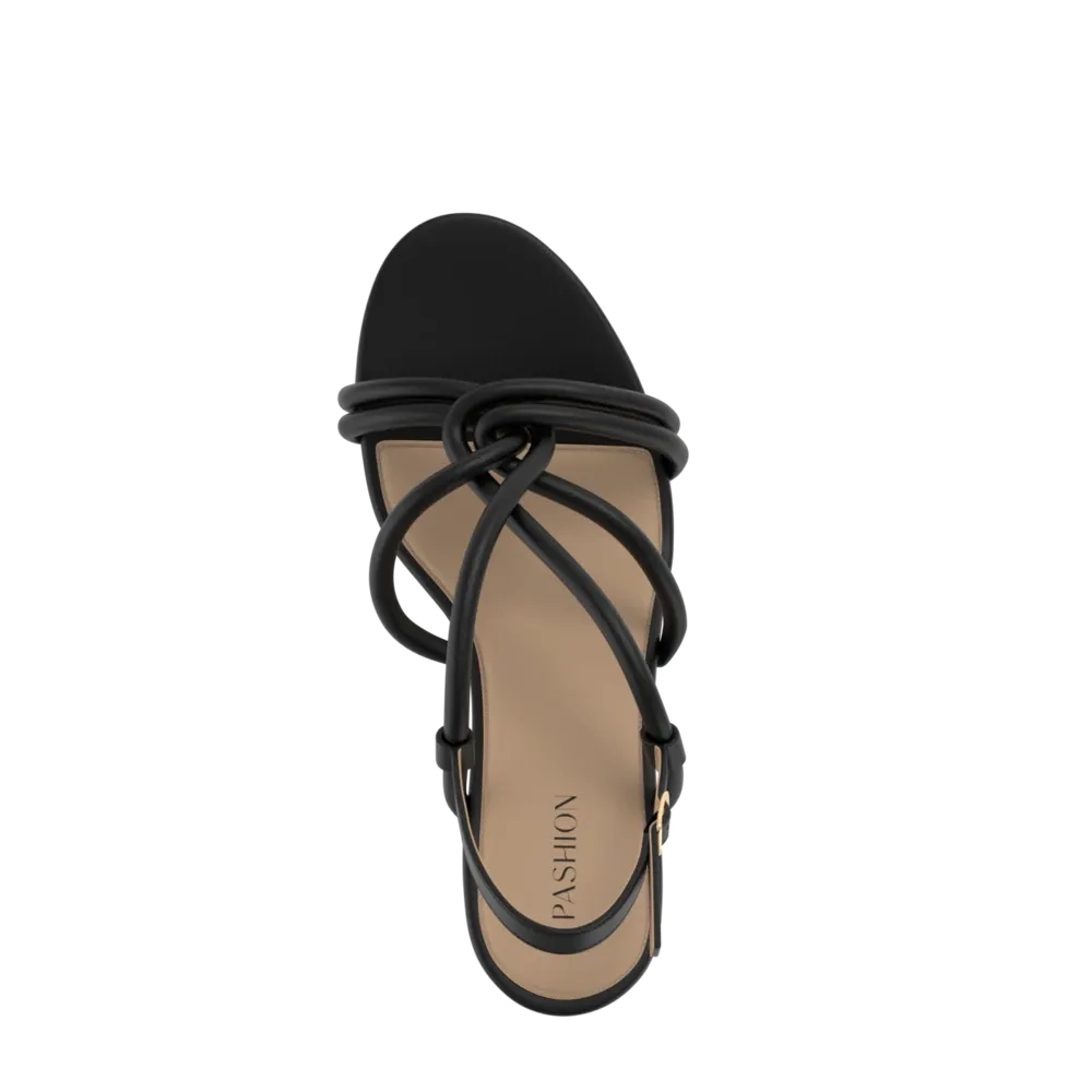 The Capri - Coal Vegan Leather Flat