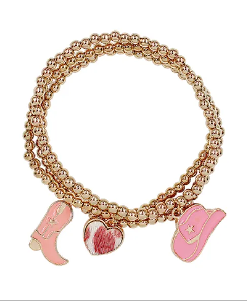 Western Barbie Stretch Bracelet Stack